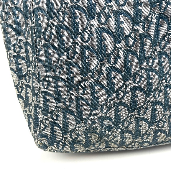 CHRISTIAN DIOR Oblique Canvas Tote Navy - Picture 10 of 15